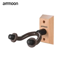 ammoon gh 01 guitar hanger wooden acoustic guitar wall mount hook holder keeper for electric guitars bass ukulele