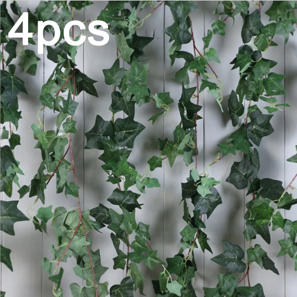 4x1 8 м искусственный Плющ искусственная Виноградная лоза Hedera Helix листья из ротанга
