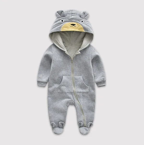 

Baby thick double hoodie baby jumpsuit go out climbing jumpsuit