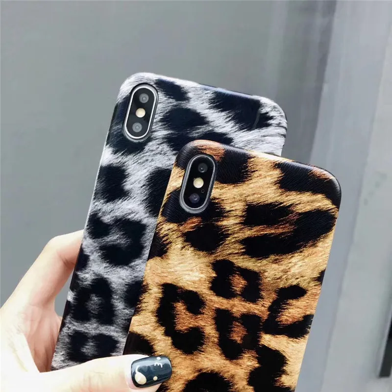 Ретро леопардовый чехол для телефона из искусственной кожи iPhone XSMAX X/XR/6/6 S/7/8 Plus