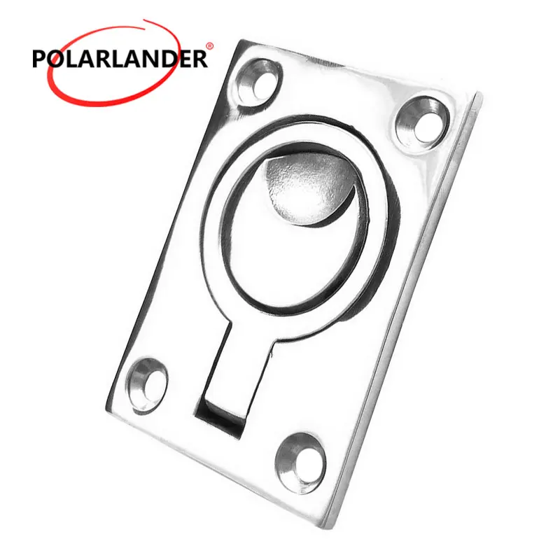 1 PC Stainless Steel Flush Mount Ring Pull Handle 62x43mm Durable square handle floor buckle Boat Marine hardware | Автомобили и