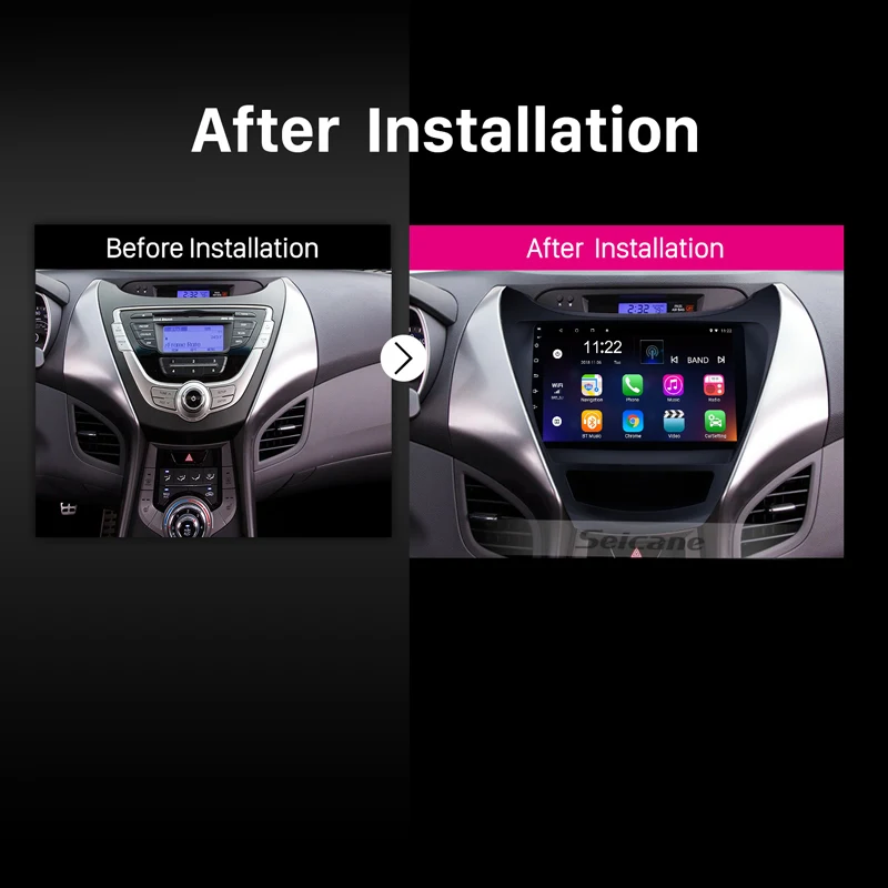 Seicane Android 8 1/9 0 Автомобильный GPS Navi 9 дюймов мультимедийный плеер для 2011 2012 2013 Hyundai