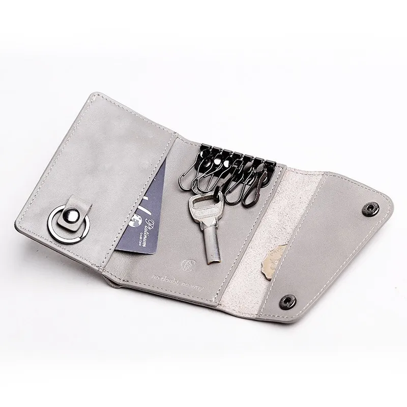 Брелок из натуральной кожи для мужчин и женщин держатель ключей органайзер сумка