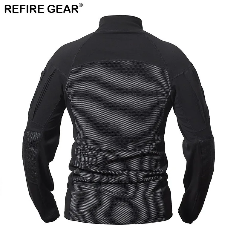 Мужская камуфляжная футболка Refire Gear тактическая с длинным рукавом для занятий