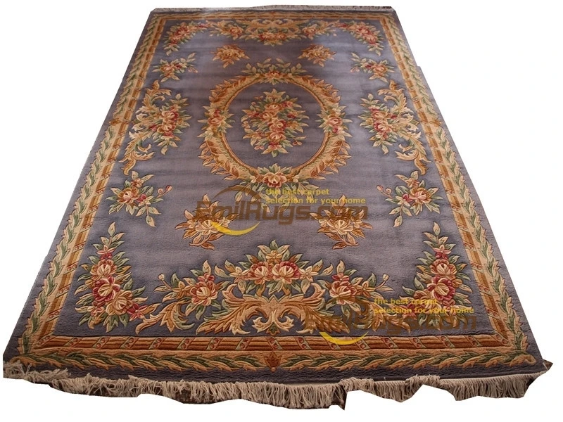Шерстяной французский ковер с ручной вязкой, толстый плюшевый ковер, сделанный на заказ 6' X 9' w-5 208 gc85savyg28