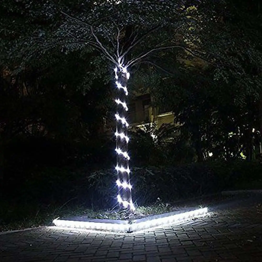 23 фута 50 LED Солнечная энергия веревка трубка световая полоса Водонепроницаемая