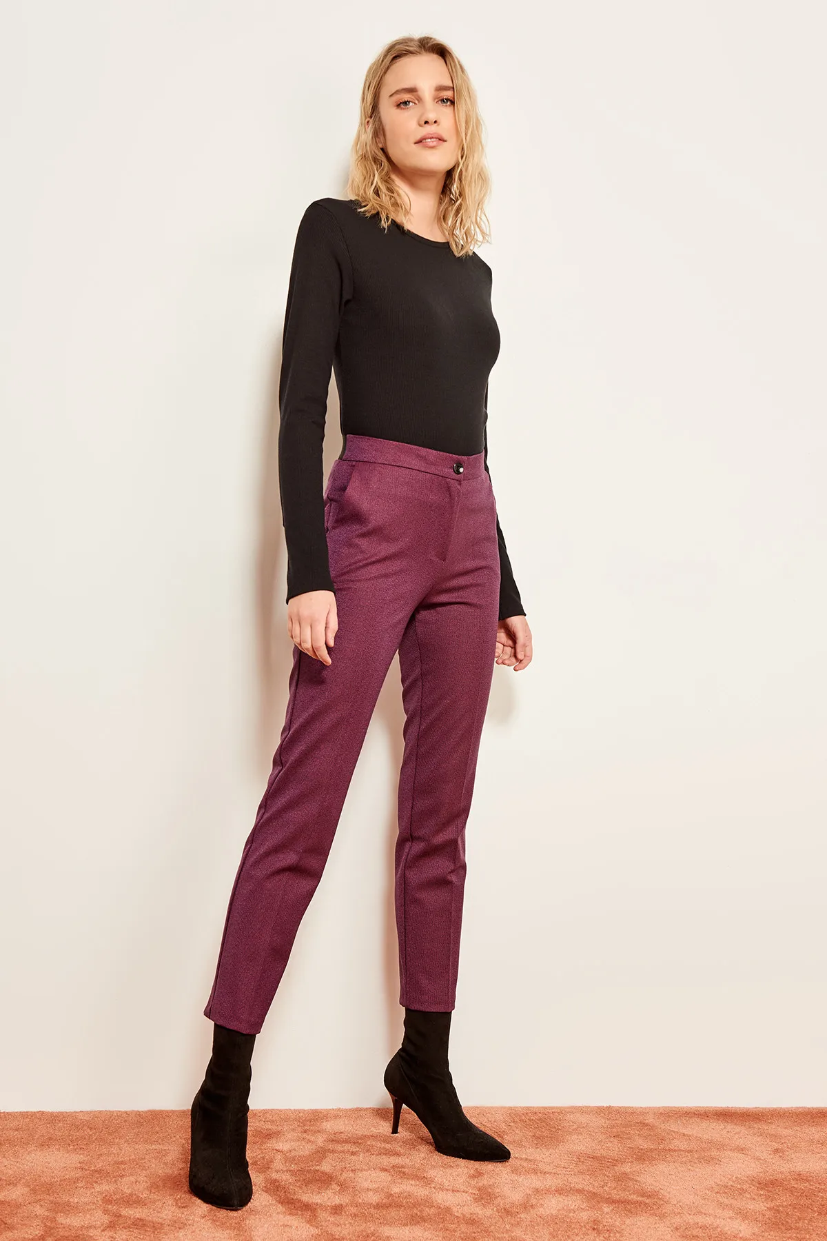 Trendyol сигареты брюки фиолетовый TOFSS19OV0002|Брюки| |