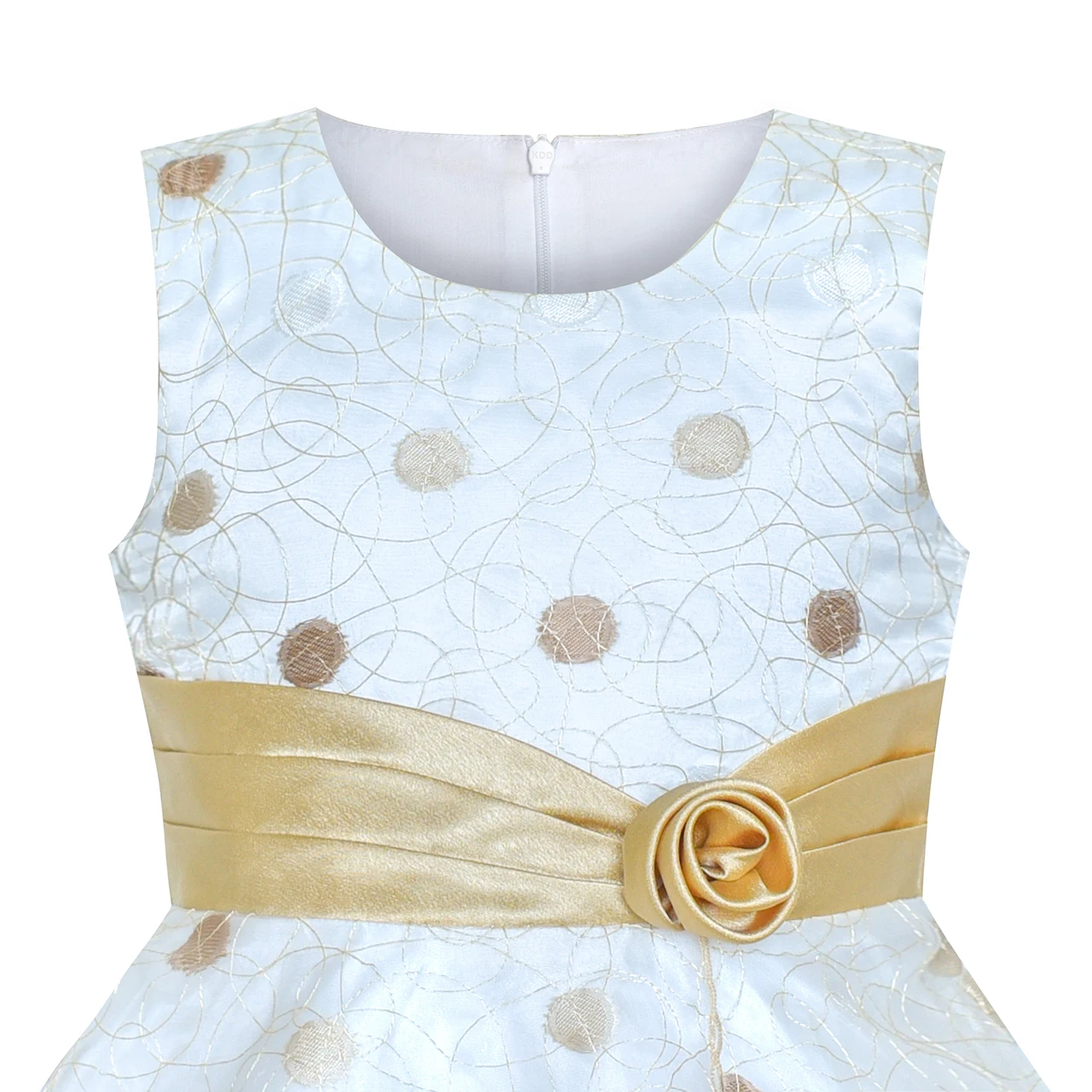 Sunny Fashion платья для девочек новогодние костюмы Цветок Точка Тюль Розовый Свадьба