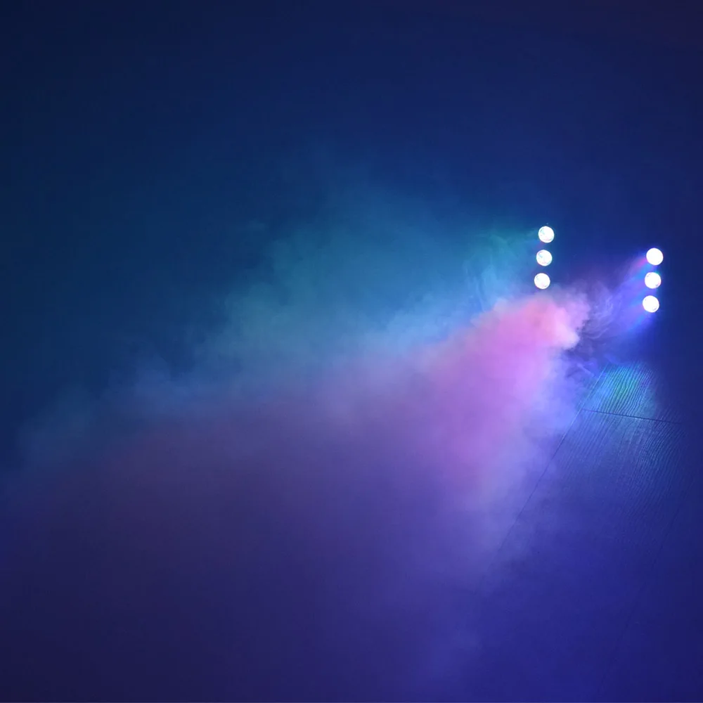 900 Вт 6 шт. светодиодов RGB 3в1 дымовая противотуманная машина беспроводной пульт