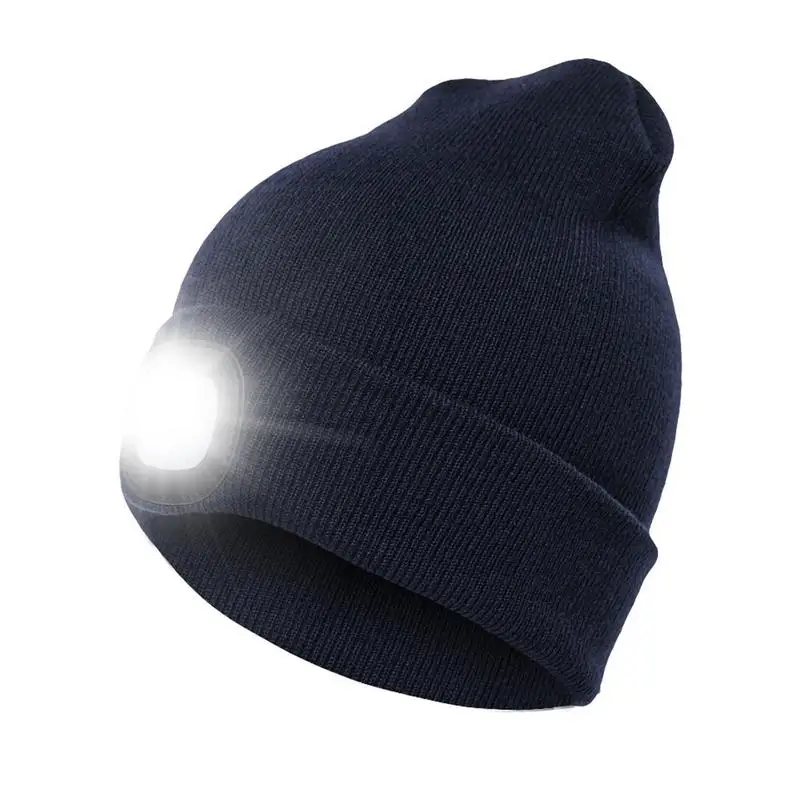 

2018 Winter Warm Outdoor Lighted Knit Hat With LED Light Cap