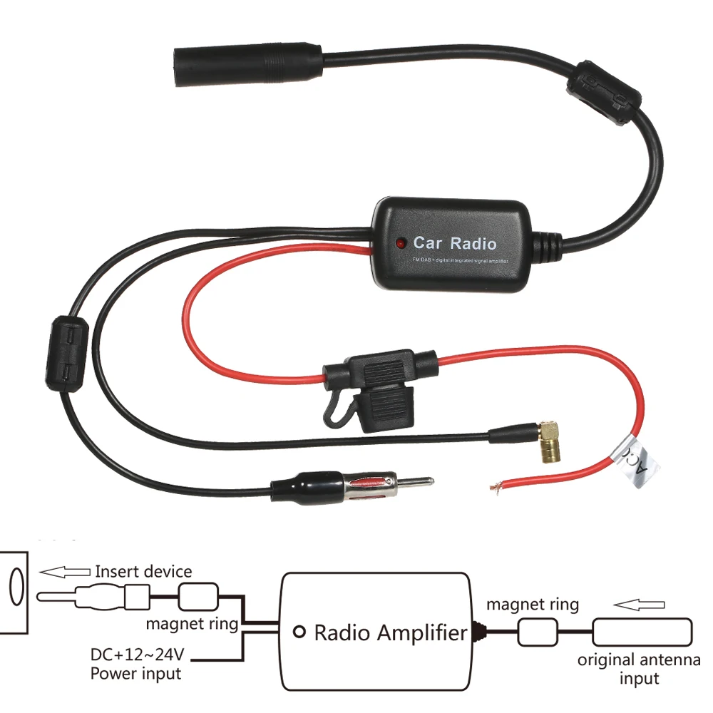 Универсальный автомобильный FM DAB усилитель радиосигнала антенна сигнала 88 108 МГц