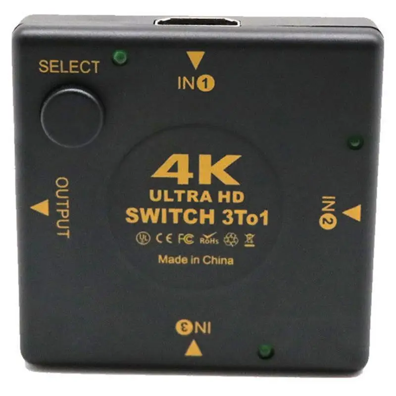 4K HDMI переключатель коробка селектор 3 в 1 из kvm аудио экстрактор концентратор
