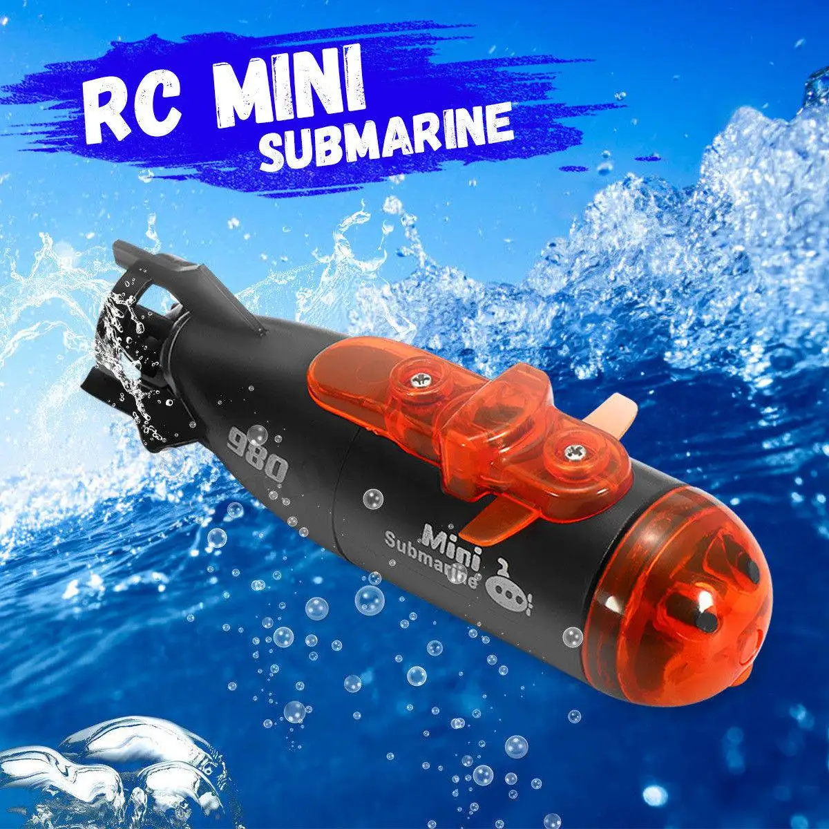 Мини микро-Радио пульт дистанционного управления RC Подводная лодка корабль с Led