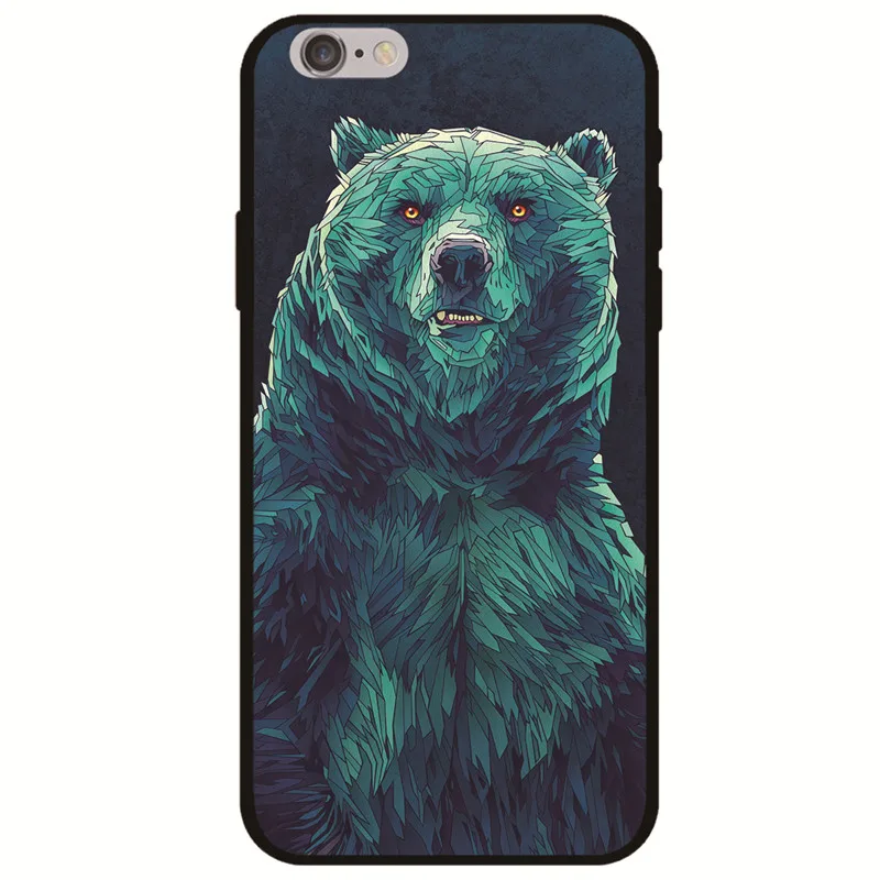 Animal Patterned Cases for iphone x case iPhone XS Max XR 8 7 6 6S Plus 5 5S SE Cover Tiger Lion Bear Owl Wolf TPU |