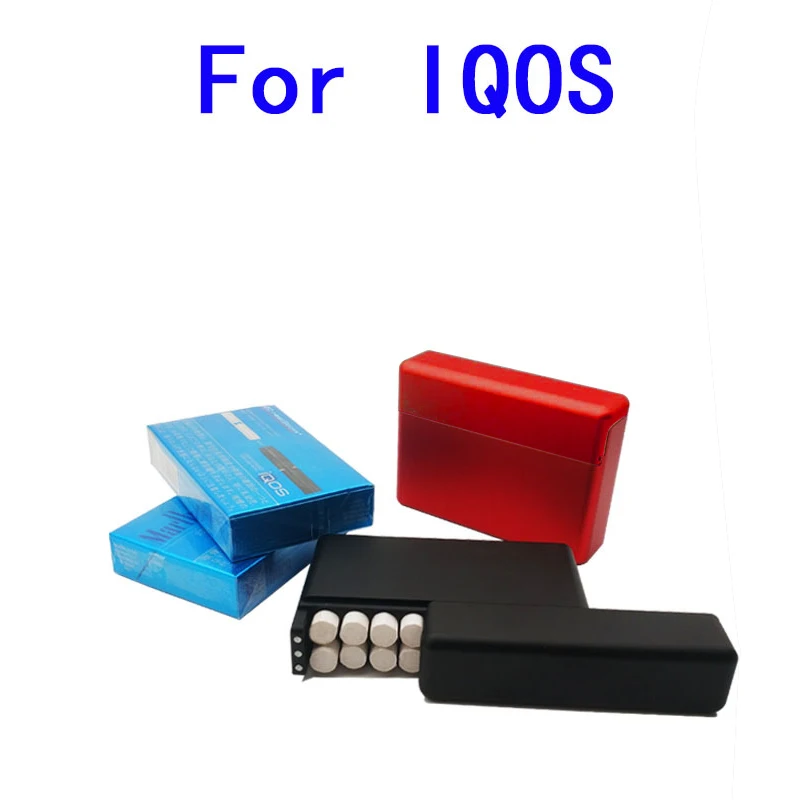 Защитный чехол для сигарет Iqos из алюминиевого сплава с 18 отверстиями красная