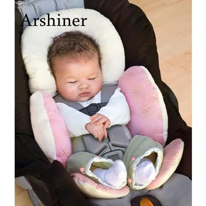 Waterproof baby stroller cushion mats car seat accessories head support belt shoulder-sided protective cover Neck Protection pad | Мать и