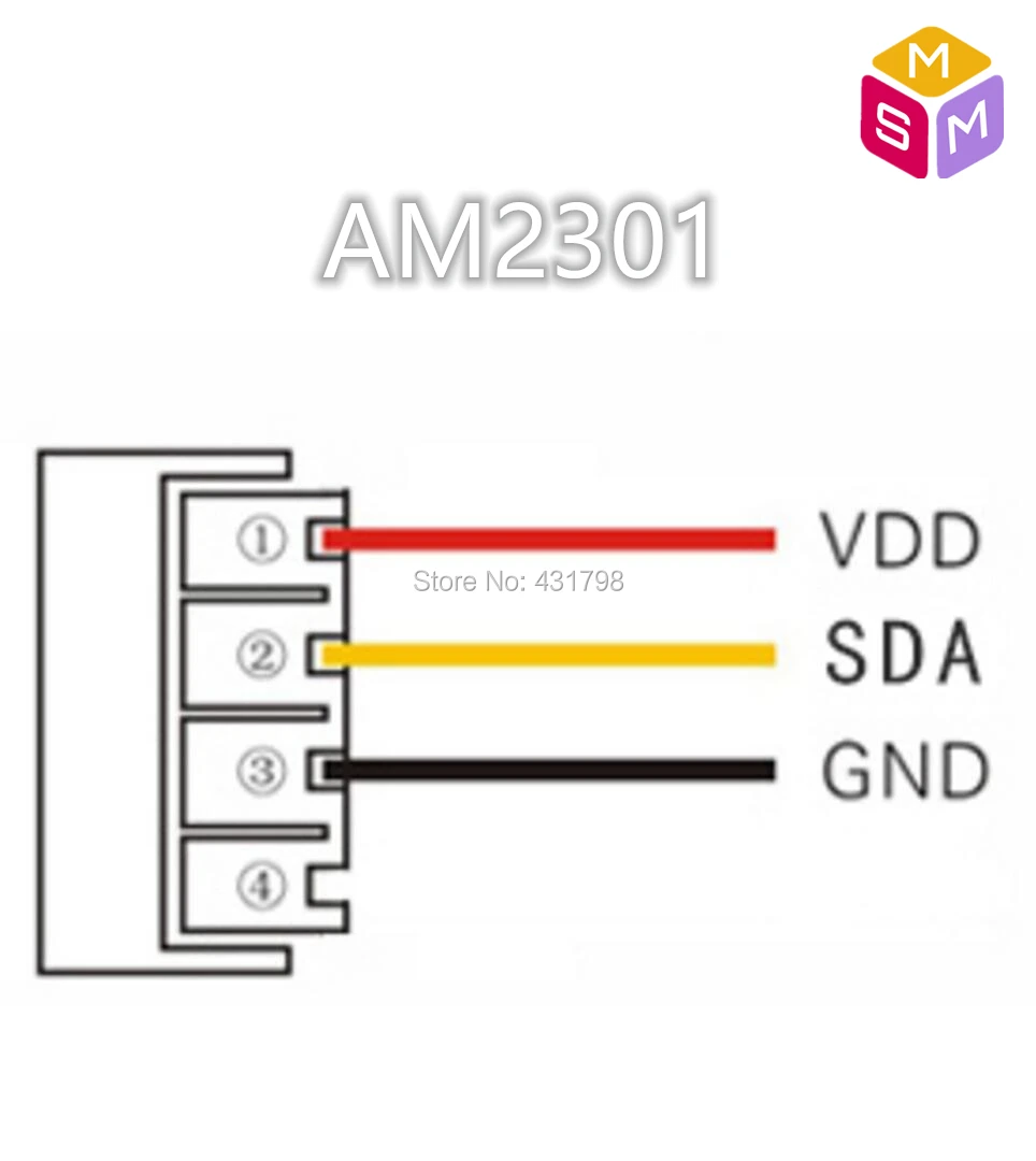 Цифровой датчик температуры и влажности AIoT NetworK AM2301/AM2311 Высокоточный композитный