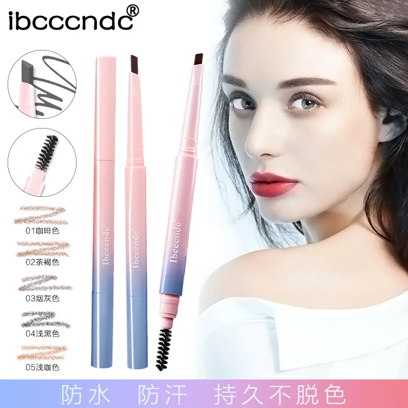 Ibcccndc make up двойной головой вращающихся брови карандаш с щеткой водонепроницаемый