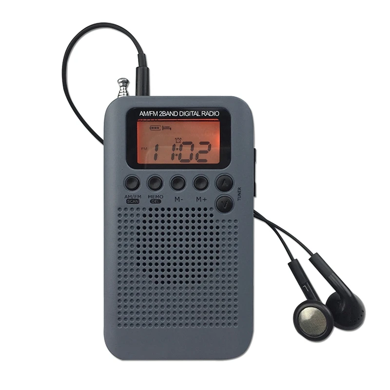 Мини Lcd цифровой FM/AM радио динамик с будильником и функцией отображения времени 3 5