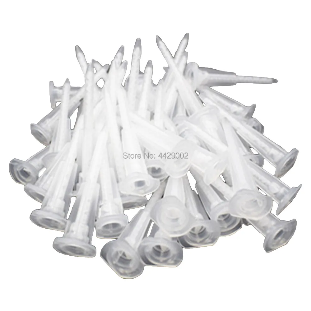 

100pcs Epoxy Resin Acrylic Adhesive Gun Applicator Mixer Mix Mixing Nozzle 2-part AB Glue Epoxy Static Mixing Nozzles Cartridge