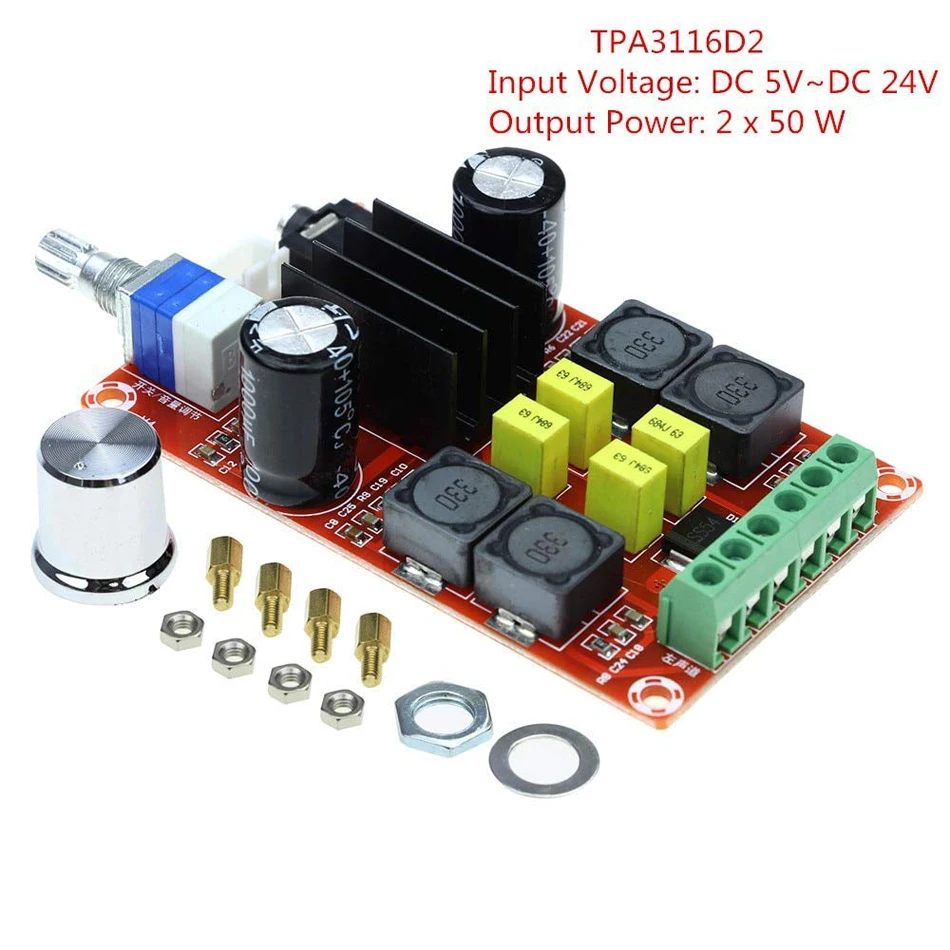 XH M189 плата цифрового усилителя мощности TPA3116 DC24V двухканальный усилитель стерео