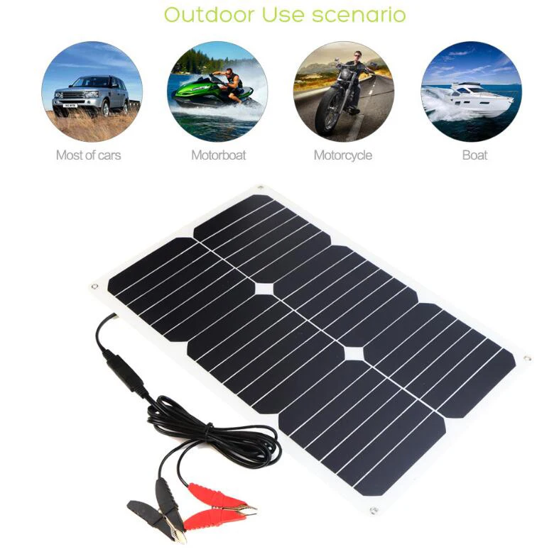 Портативное зарядное устройство ALLPOWERS 12 V 18 W Водонепроницаемый Гибкая солнечная