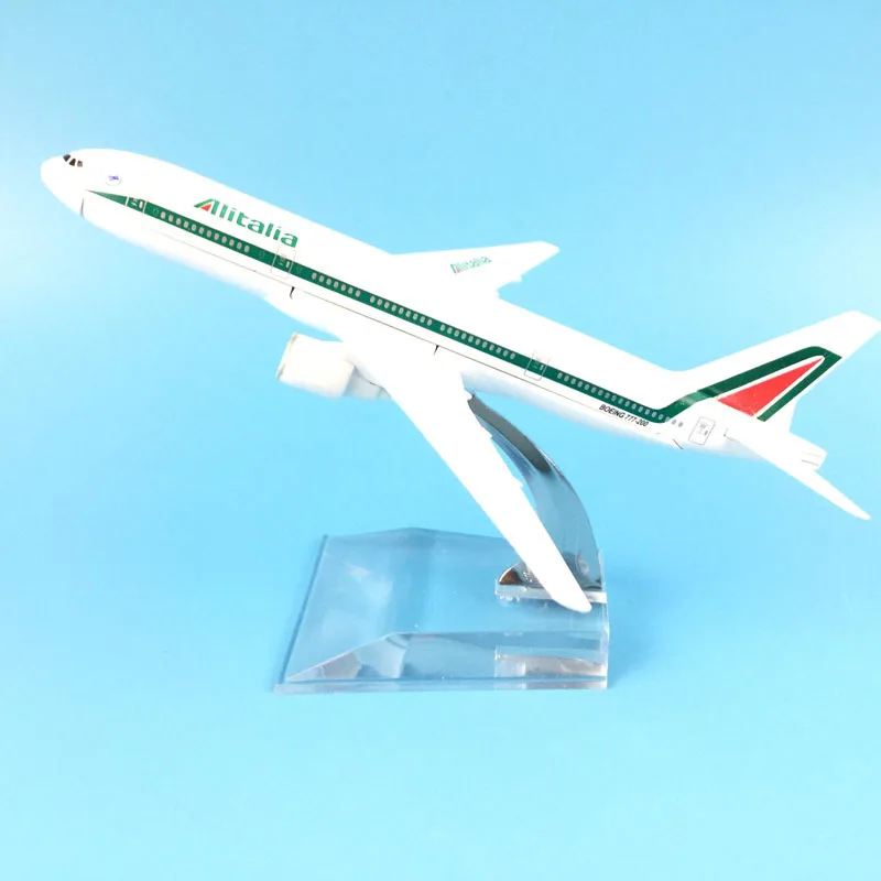 16 см модель самолета Alitalia Boeing 777 модель самолета литая под давлением металлическая модель самолета 1:400 игрушка в подарок