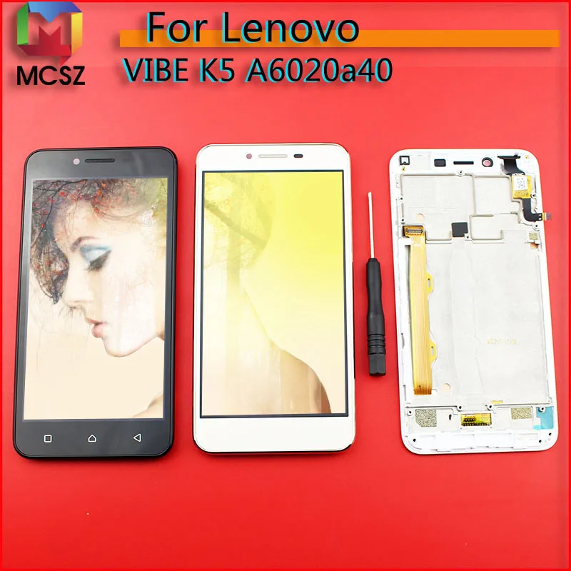 Для Lenovo vibe k5 A6020A40 ЖК экран дисплей Сенсорная панель дигитайзер сборка с рамкой