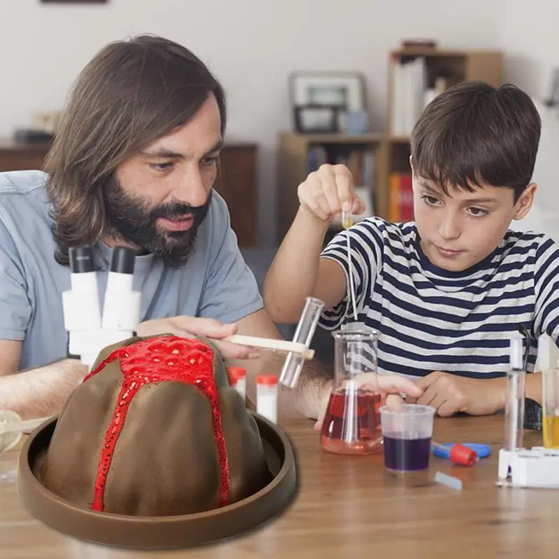 DIY научный эксперимент извержение вулкана модель игрушка маленькая ручная