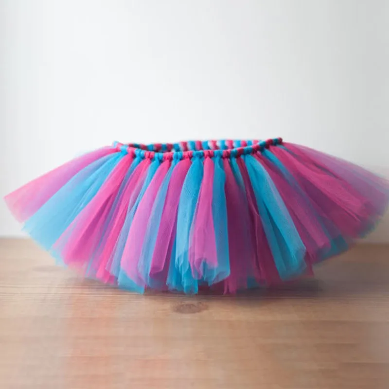 Colorful Baby Girls Tutu Skirts Infant Toddler Handmade Fluffy Ballet Tutus with Ribbon Bow and Headband Kids Tulle Pettiskirts images - 6