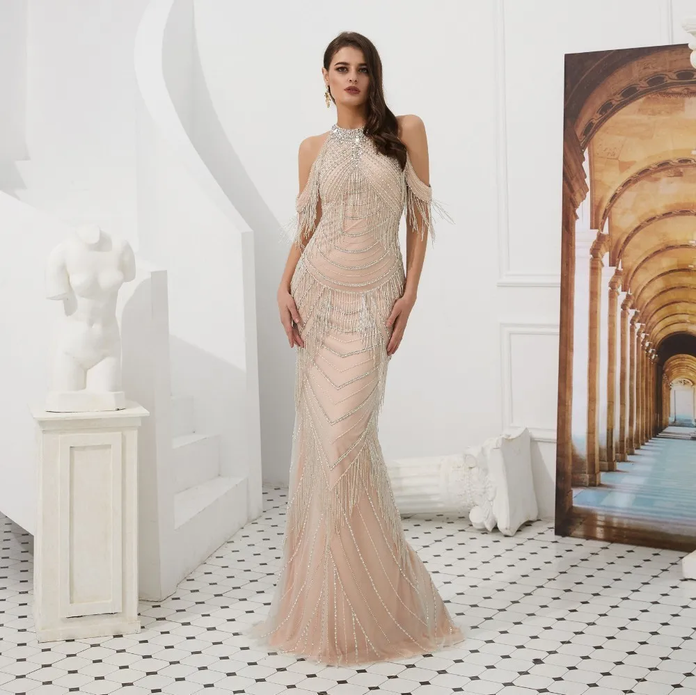 Vivian's Bridal 2019 высококачественное вечернее платье русалки с блестками и