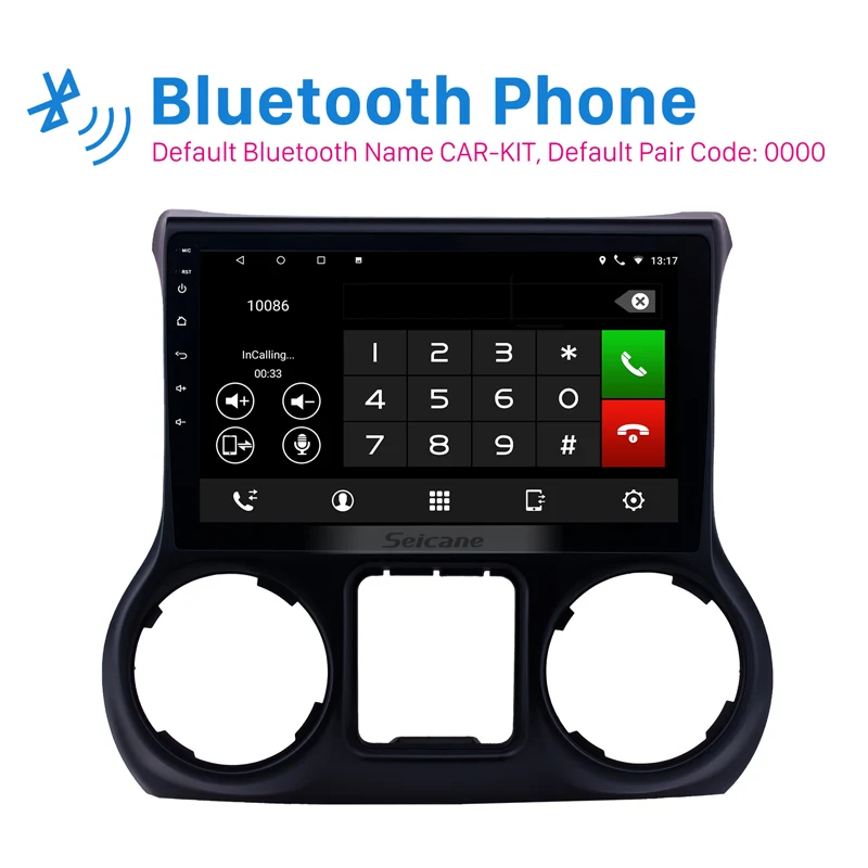 Seicane Android 8 1 10 дюймов 2.5D IPS экран радио для 2011 2012 2016 2017 JEEP Wrangler Автомобильный GPS