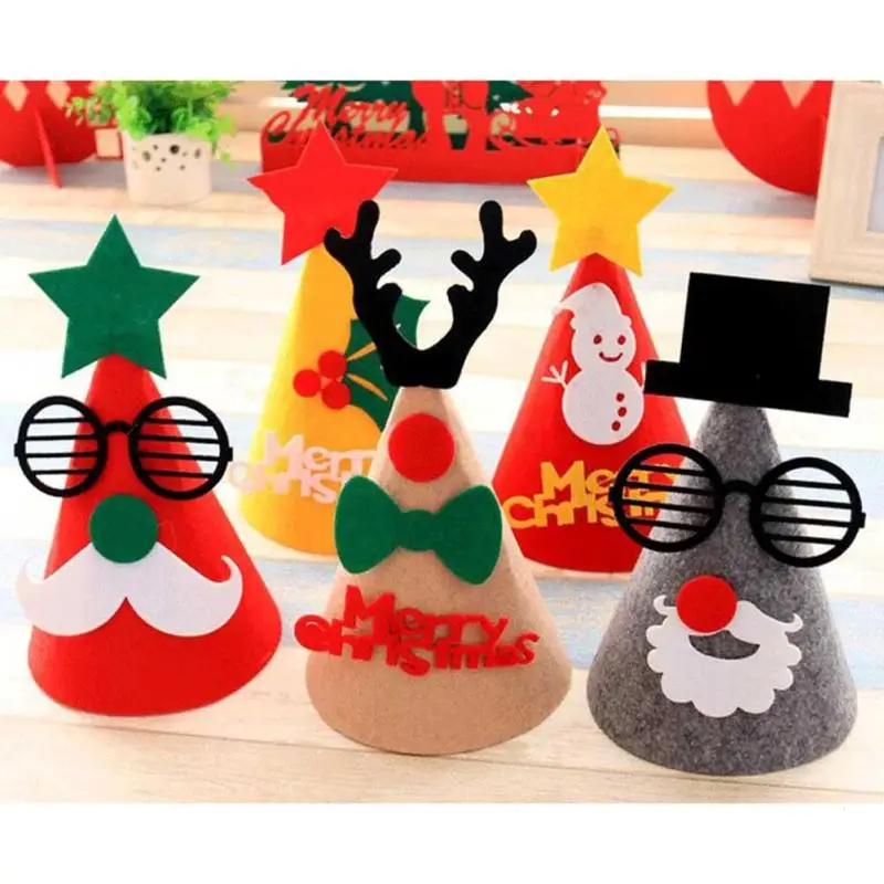 1PC Cute children Christmas Hat Shiny Baby Santa Claus Cap Kids Newborn Photography Girls Boy Winter G1 | Детская одежда и обувь