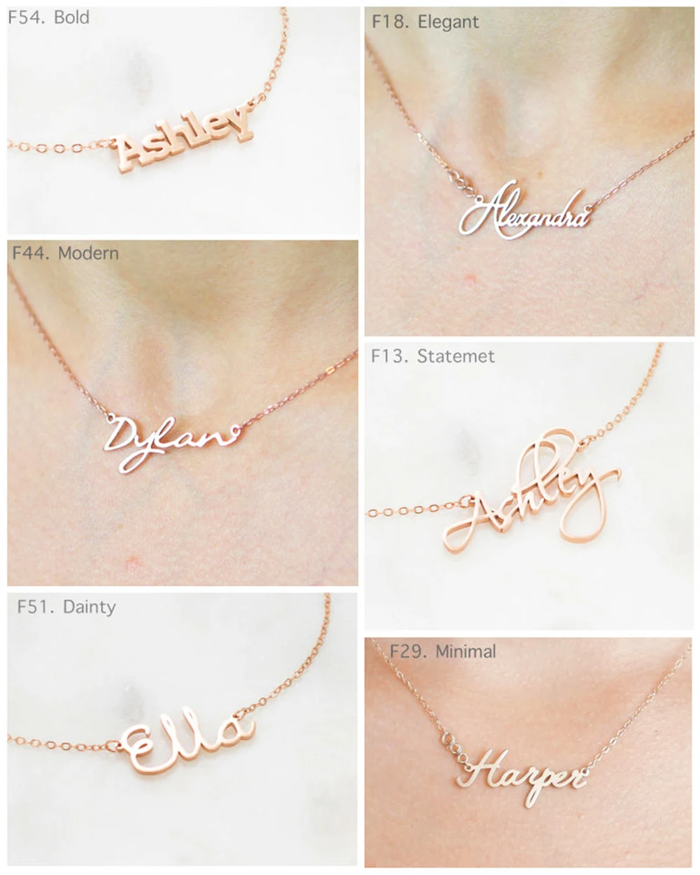 

Styled Personalized Name Necklace Dainty Custom Necklaces For Gift Nameplate Steel Pendant Choker Chain Handmade Jewelry 3 Color