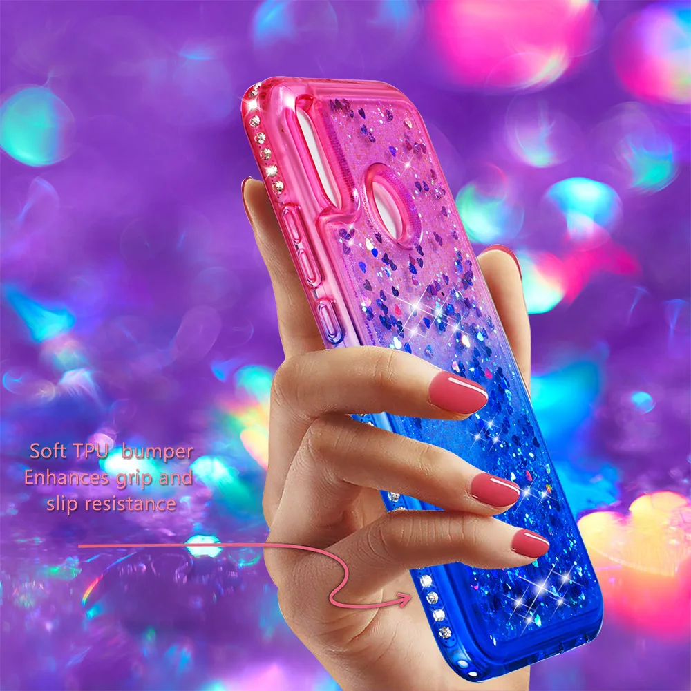 Роскошный чехол с сыпучим песком и жидкостью для Huawei P20 Lite силиконовый Блестящий