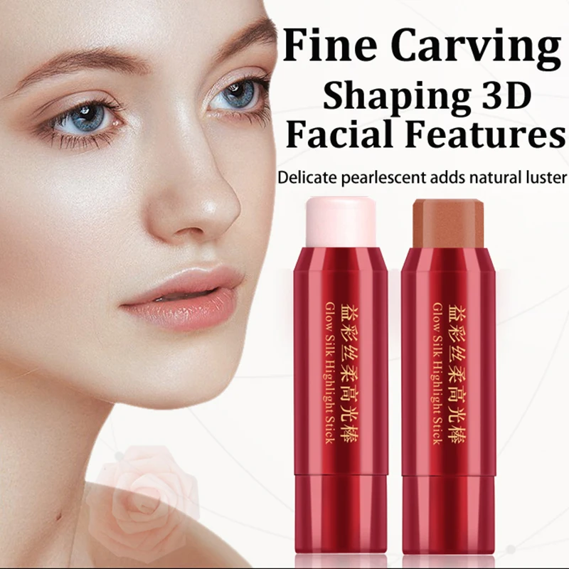 2 цвета макияж для лица Мерцающая палочка подсветка высокий светильник ing пудра