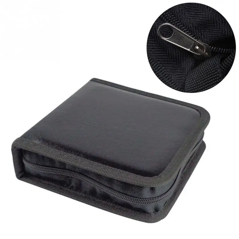 40 диск Черный переплет сумка для переноски Ткань Оксфорд прочная Портативная CD DVD