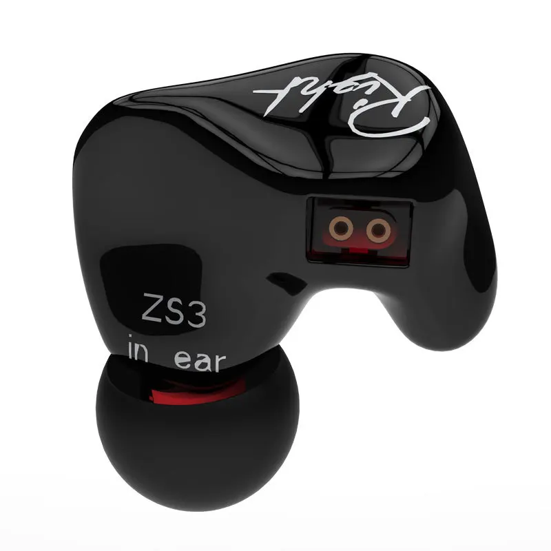 Эргономичные съемные наушники KZ ZS3 вкладыши аудиомониторы шумоизоляция Hifi