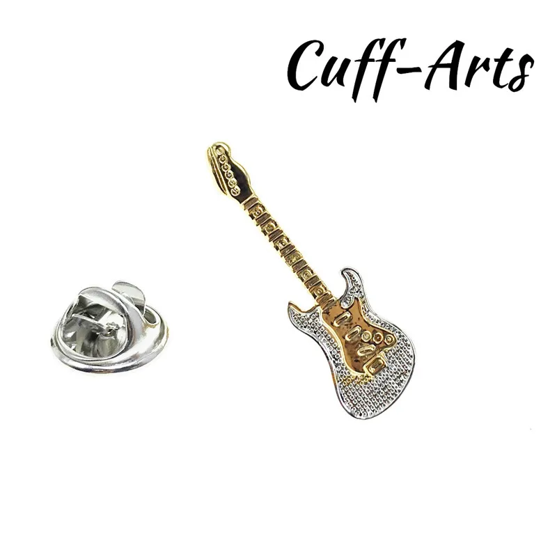 

Cuffarts Trendy Brass Brooches Accessories Electric Guitar Lapel Pin Shirt Suit Collar Jewelry Brooches Gift For Men P10132
