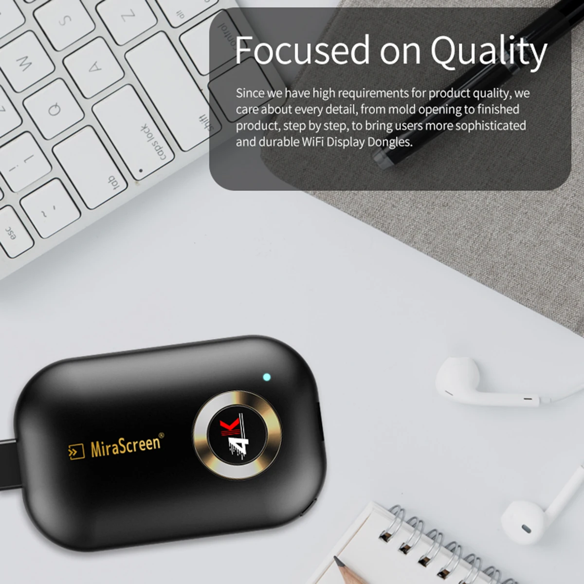 Мини 4K HD Smart Wirelss Wi-Fi дисплей Dongle медиаплеер ТВ-Стик поддержка Miracast Airplay DLNA со