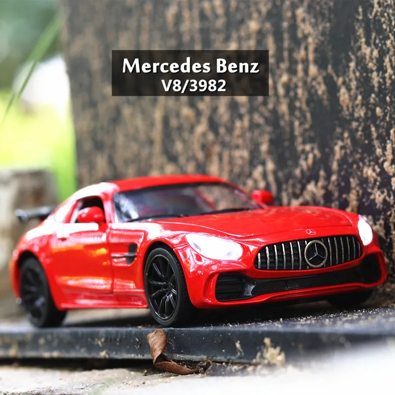 1:32 Сплав Bens GTR AMG супер автомобиль модель звуковой светильник транспортные