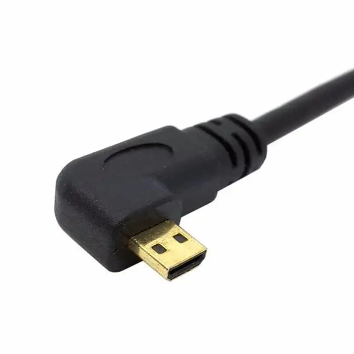 Left Angled 90D Micro HD to Male HDTV Cable for Cell Black Phone Tablet 0.5m | Электроника