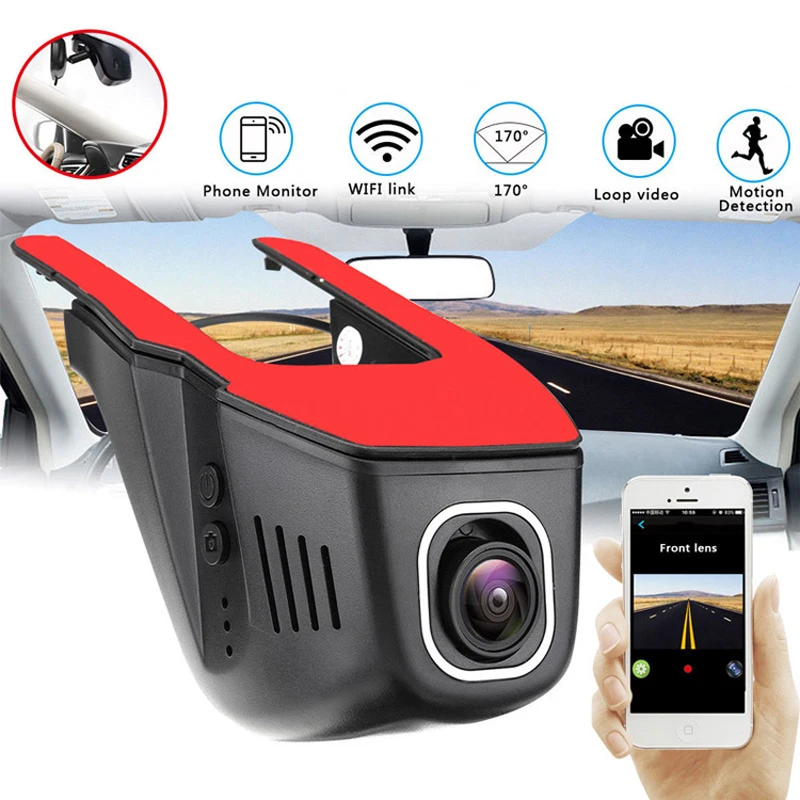 

1080P WiFi Hidden Car Vehicle DVR Camera Video Recorder Dash Cam Night Vision Night Vision Panoramic 24-hour Parking Monitoring