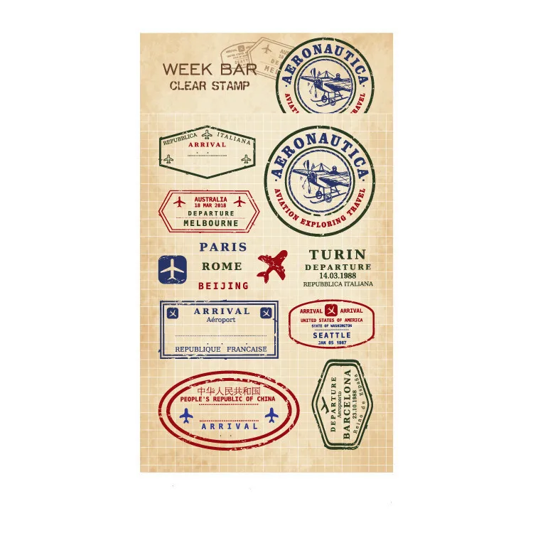 Clear Stamp London Postcard Airmail Stamps Craft Transparent Silicone For DIY Scrapbooking Decor Tools Card Making | Канцтовары для