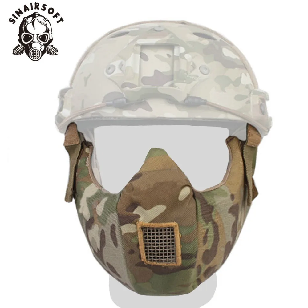 Тактическая полулицевая защитная маска подходит для Ops core Quick cast страйкбола