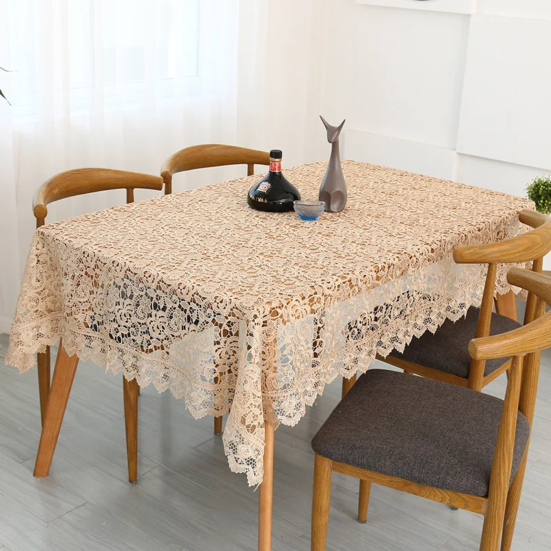New Style Full Hollow Embroidered Table Cloth Square Lace Crocheted Tablecloth Home Decor Dining Cover Kitchen &amp4 | Дом и сад