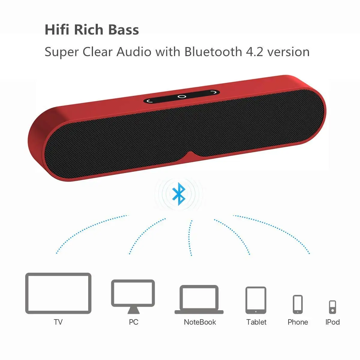 Bluetooth динамик s портативный беспроводной с сабвуфером проводной Aux режим Hifi