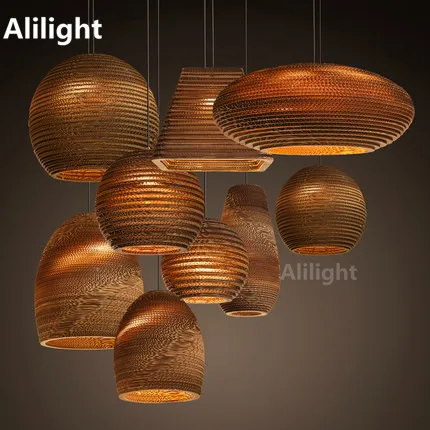 Винтажный бумажный кулон соты современные креативные подвесные светильники для