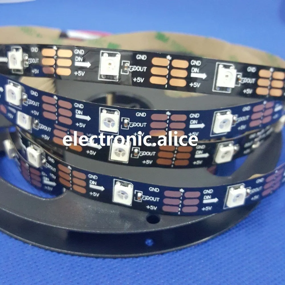 WS2812B 5050 RGB LED Strip 1M 5M 150 300Leds 144LED Individual Addressable DC5V IP20 non-waterproof New | Освещение