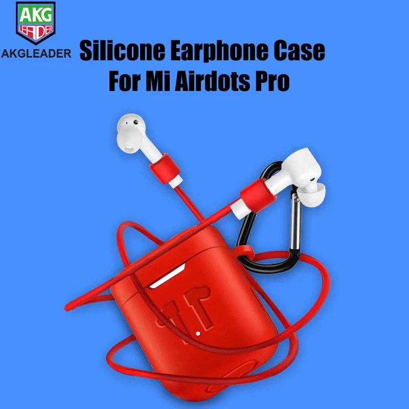 Чехол для наушников с карабином Xiaomi Mi Airdots Pro силиконовые бинауральные TWS Bluetooth